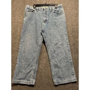 Lee Dungarees Jeans Mens 36x30 Straight Leg Medium Wash Cotton Denim Relaxed Fit